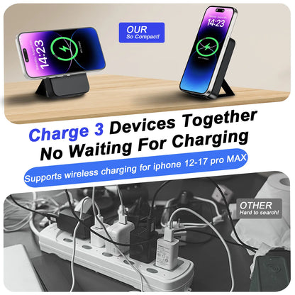 Magnetic Portable Wireless Fast Charger - 10000mAh Smart Power Bank with 22.5W PD Quick Charge and LED Display, Compatible with iPhone Series