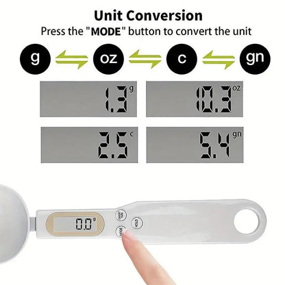 High-Precision Electronic Measuring Spoon and Scale with Digital Display for Cooking and Baking