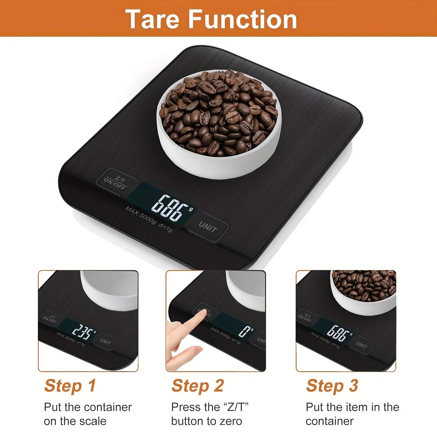 High-Precision Electronic Measuring Spoon and Scale with Digital Display for Cooking and Baking