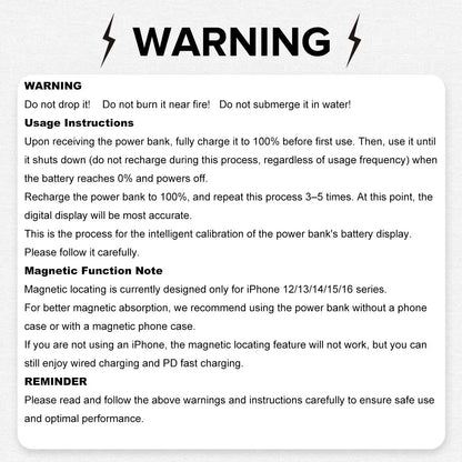 Magnetic Portable Wireless Fast Charger - 10000mAh Smart Power Bank with 22.5W PD Quick Charge and LED Display, Compatible with iPhone Series