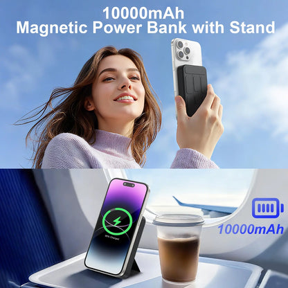 Magnetic Portable Wireless Fast Charger - 10000mAh Smart Power Bank with 22.5W PD Quick Charge and LED Display, Compatible with iPhone Series